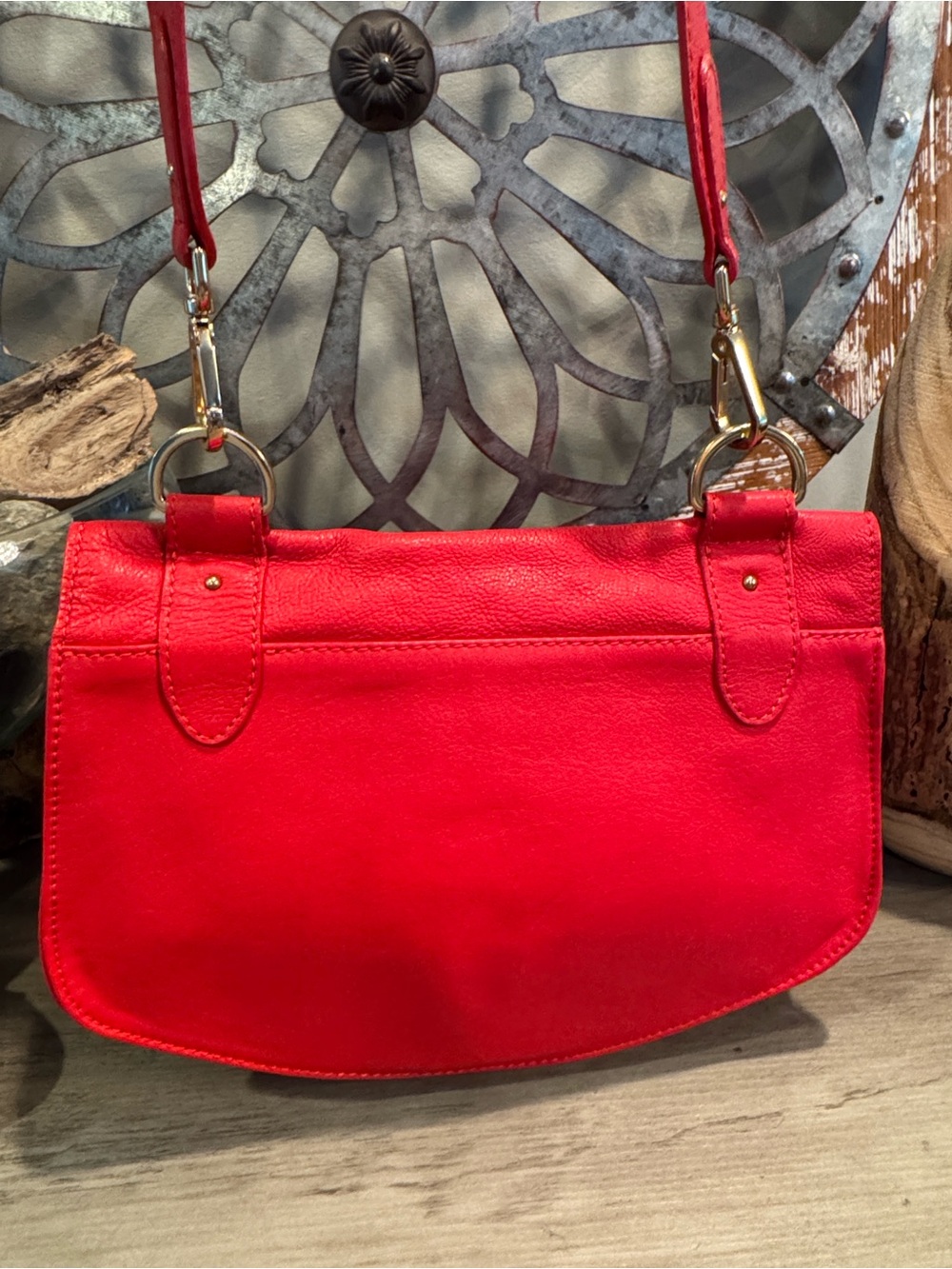 See by Chloé Red Leather Tassel Shoulder Bag - Picture 2 of 8